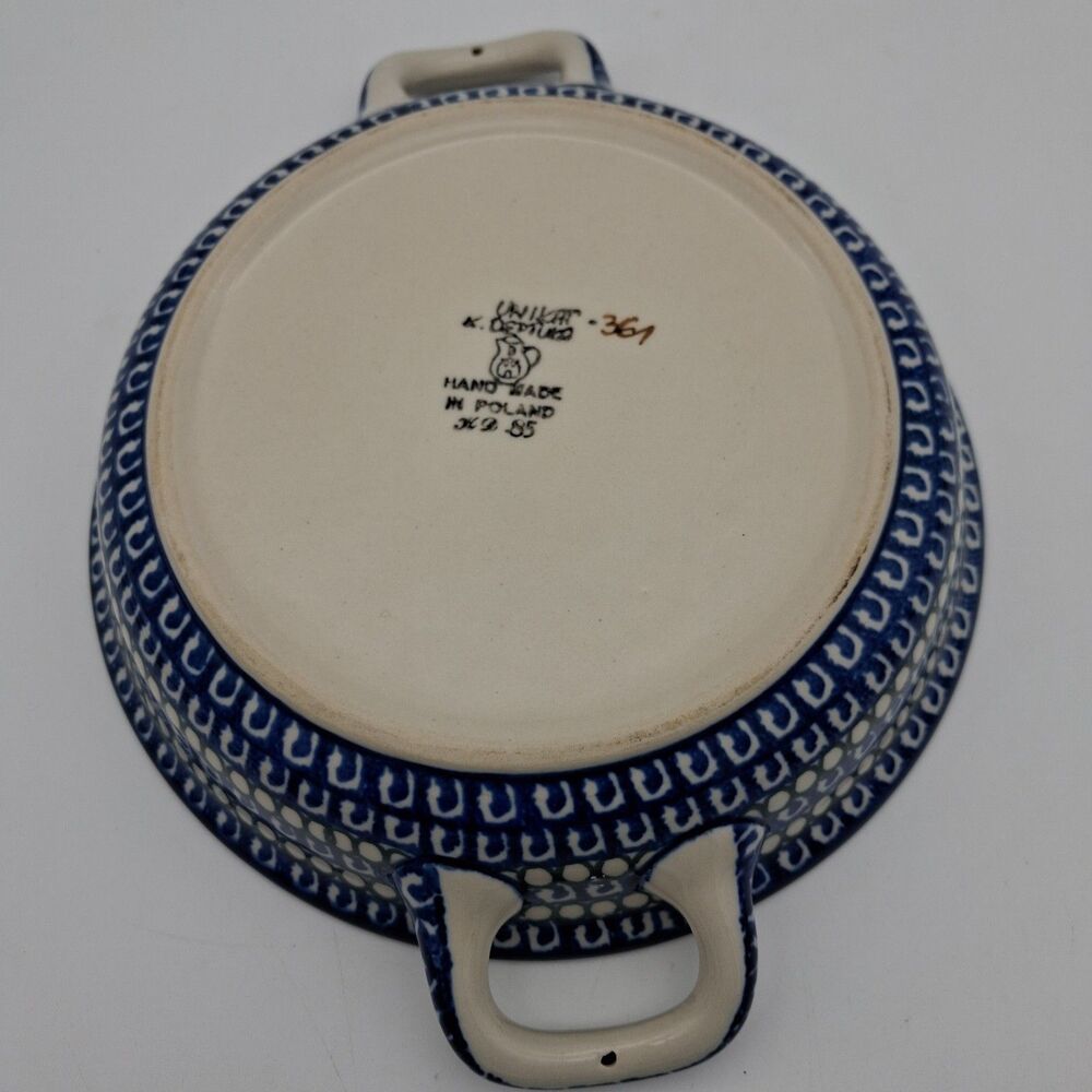 Polish Pottery 8" Baking Dish Unikat - 361 K. Deptula - Picture 7 of 8
